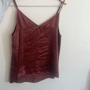 Aritzia Babaton Satin Tank in Rust | Size M